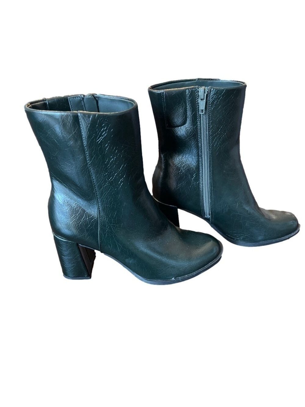 Women's A New Day Faux Leather Janelle Boots. Size 8